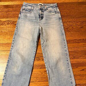 Z1975 HIGH RISE STRAIGHT CROPPED STRETCH JEANS Sz 6